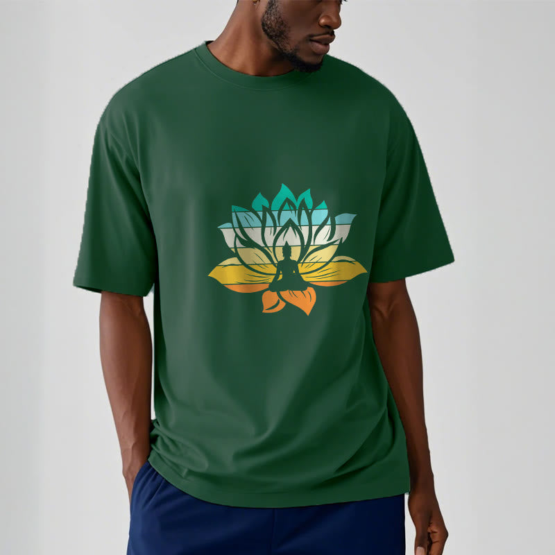 Soft Cotton Unisex Lotus Graphic Meditation Tee