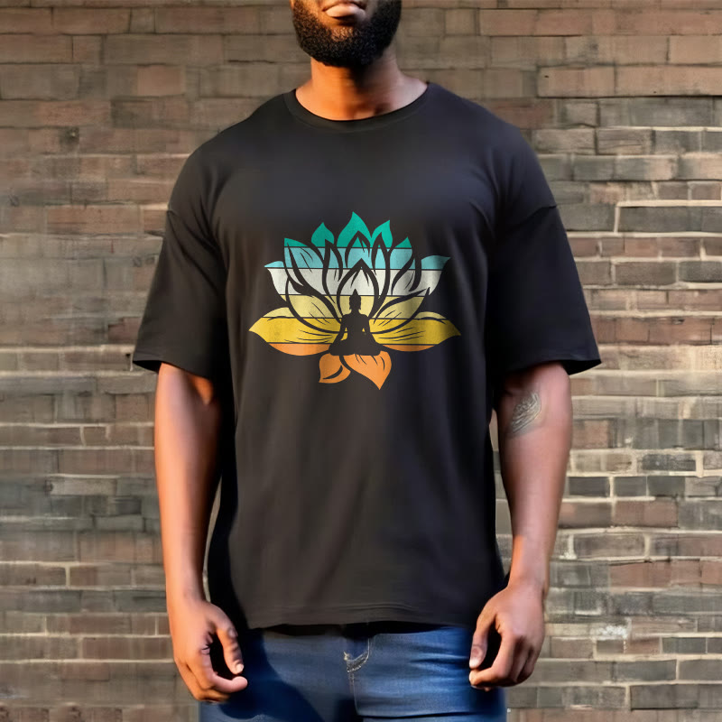 Soft Cotton Unisex Lotus Graphic Meditation Tee