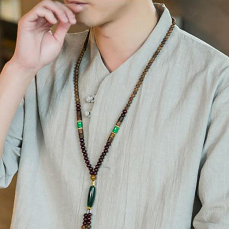 Tactile Cotton Blend Three-Quarter Sleeve Mindful Meditation Shirt