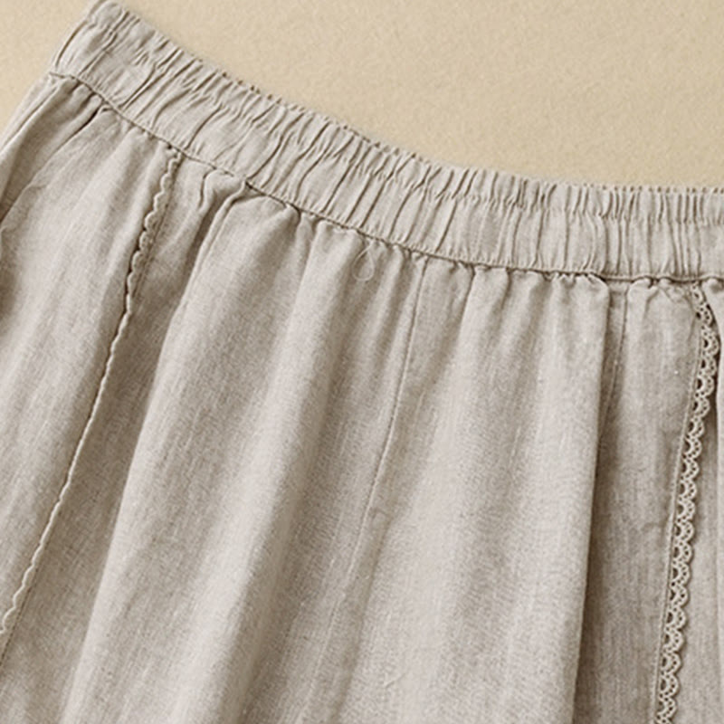 Breathable Cotton Linen High-Waist Tapered Meditation Pants