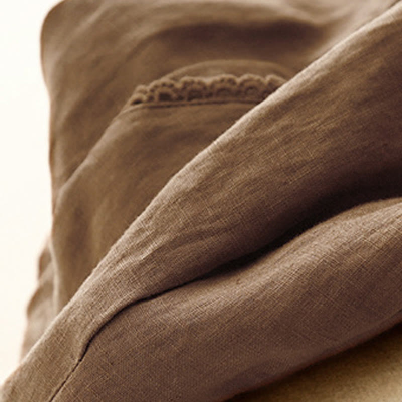 Breathable Cotton Linen High-Waist Tapered Meditation Pants