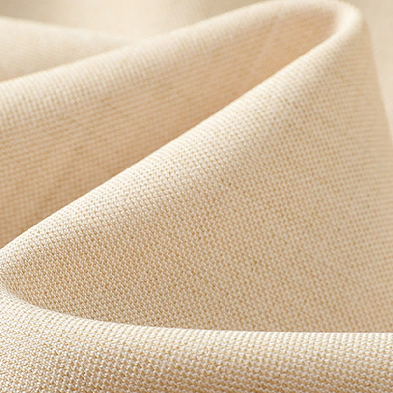 Vintage Elastic Waistband Design Drawstring Women's Cotton Pants With Pockets