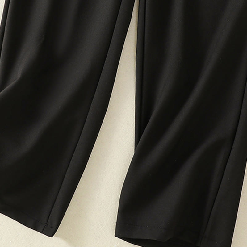 Vintage Elastic Waistband Design Drawstring Women's Cotton Pants With Pockets