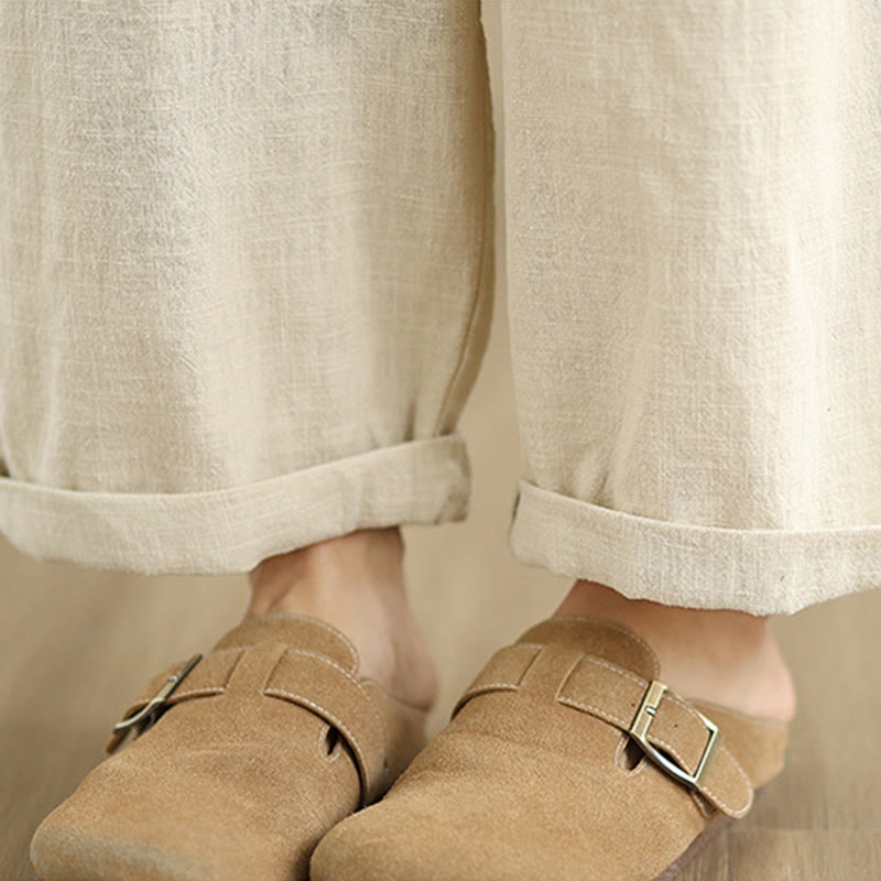 Tactile Cotton Linen Tapered Meditation Harem Pants