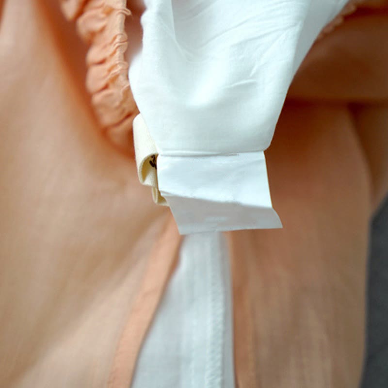 Ramie Cropped Slit Wide-Leg Meditation Pants