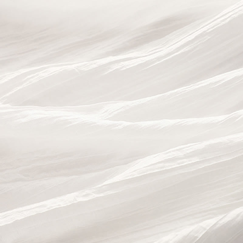 Embroidered Cotton Linen Double-Layer Meditative Midi Dress