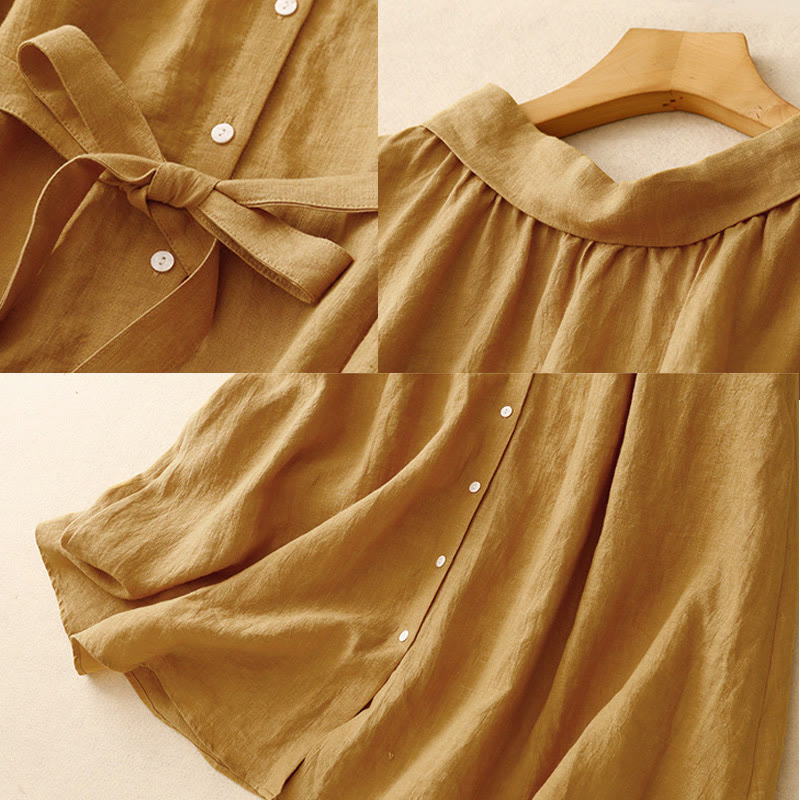 Breathable Cotton Sleeveless Lapel Mindful Midi Dress Cardigan