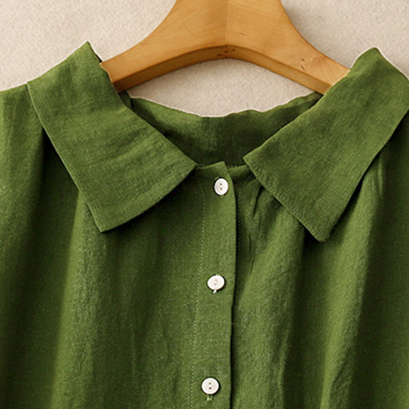 Breathable Cotton Sleeveless Lapel Mindful Midi Dress Cardigan