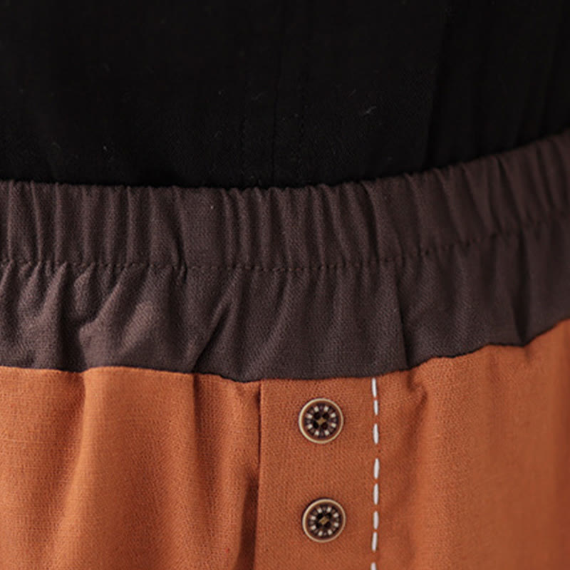 Tactile Cotton Linen Tapered Grounding Harem Pants