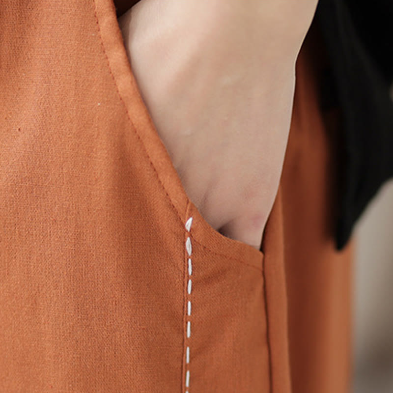 Tactile Cotton Linen Tapered Grounding Harem Pants