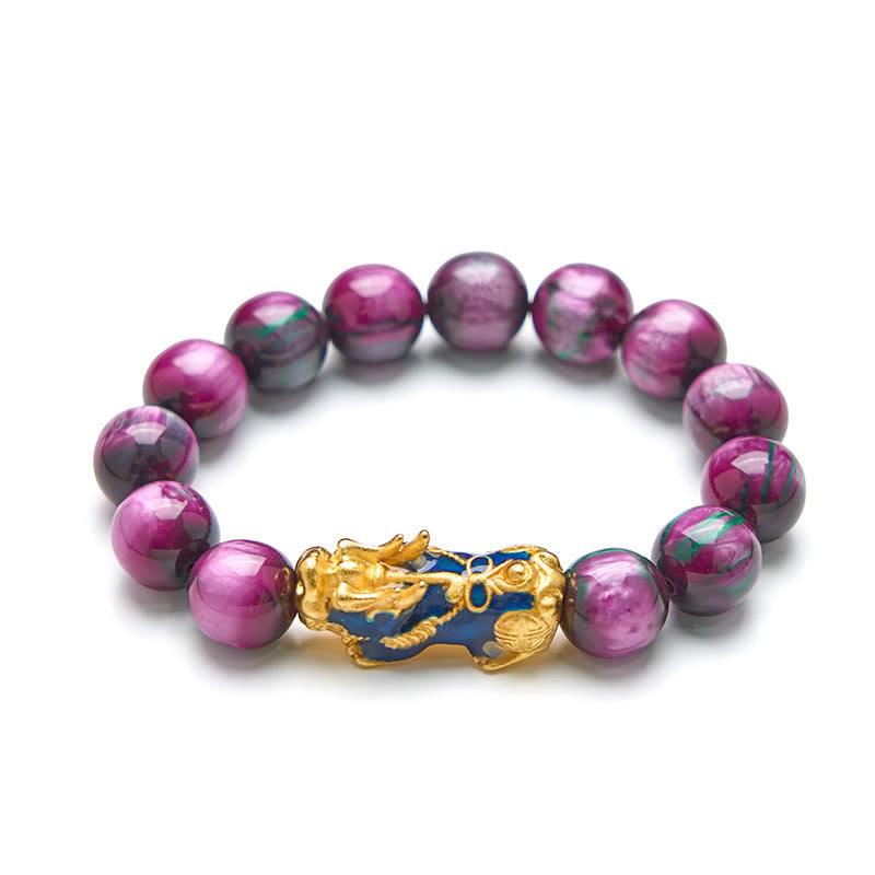 Colorful Sea Willow Color Change PiXiu Positive Healing Bracelet