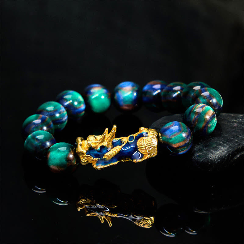 Colorful Sea Willow Color Change PiXiu Positive Healing Bracelet