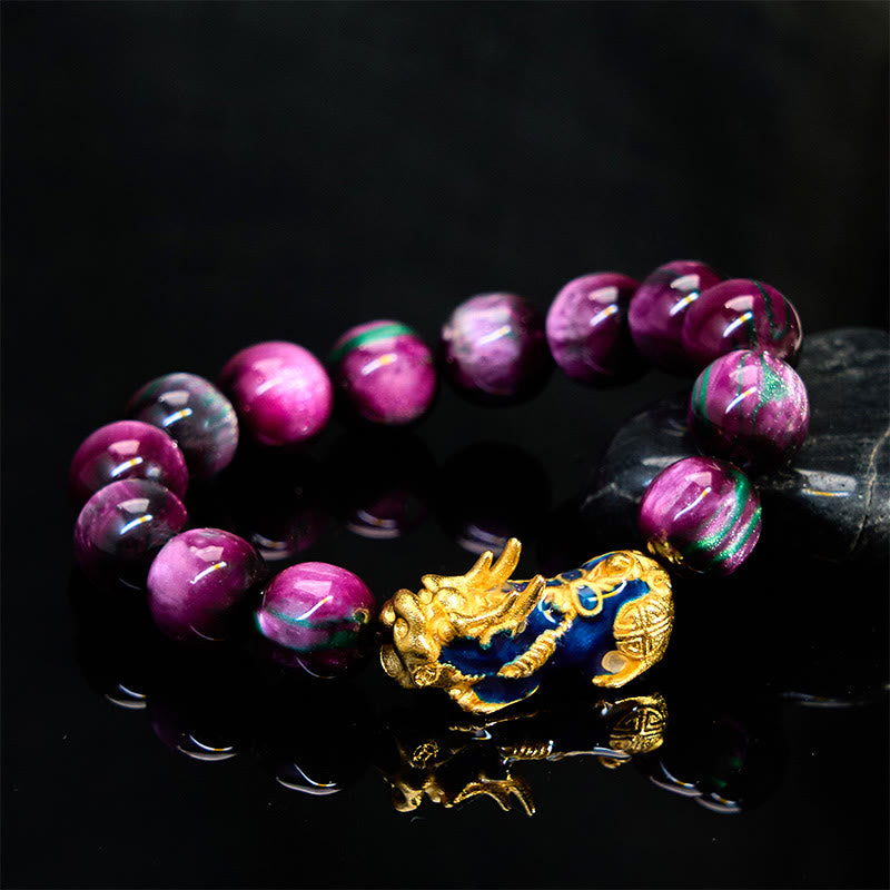 Colorful Sea Willow Color Change PiXiu Positive Healing Bracelet