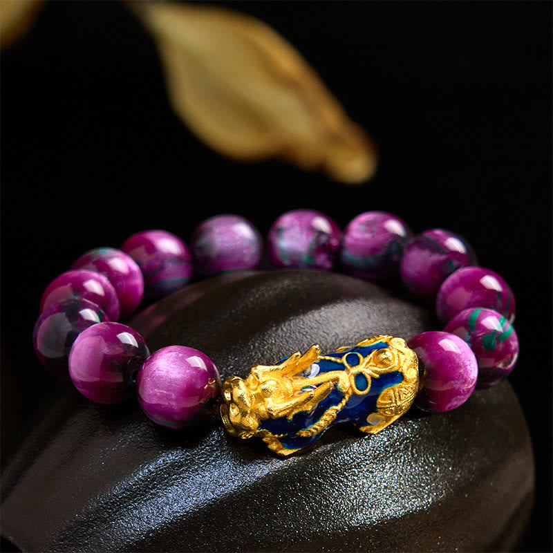 Colorful Sea Willow Color Change PiXiu Positive Healing Bracelet