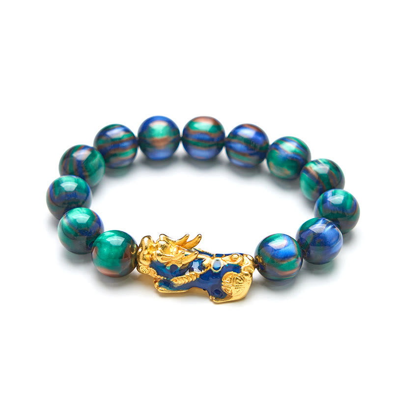 Colorful Sea Willow Color Change PiXiu Positive Healing Bracelet