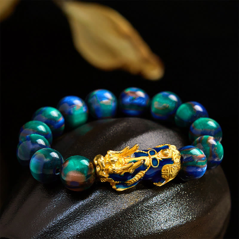 Colorful Sea Willow Color Change PiXiu Positive Healing Bracelet