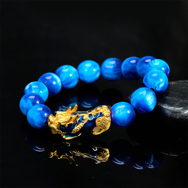 Colorful Sea Willow Color Change PiXiu Positive Healing Bracelet