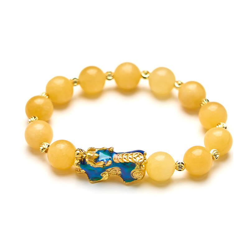Natural Topaz Color Change PiXiu Wealth Bracelet
