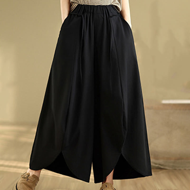 Breathable Split Wide-Leg Grounding Pants with Pockets