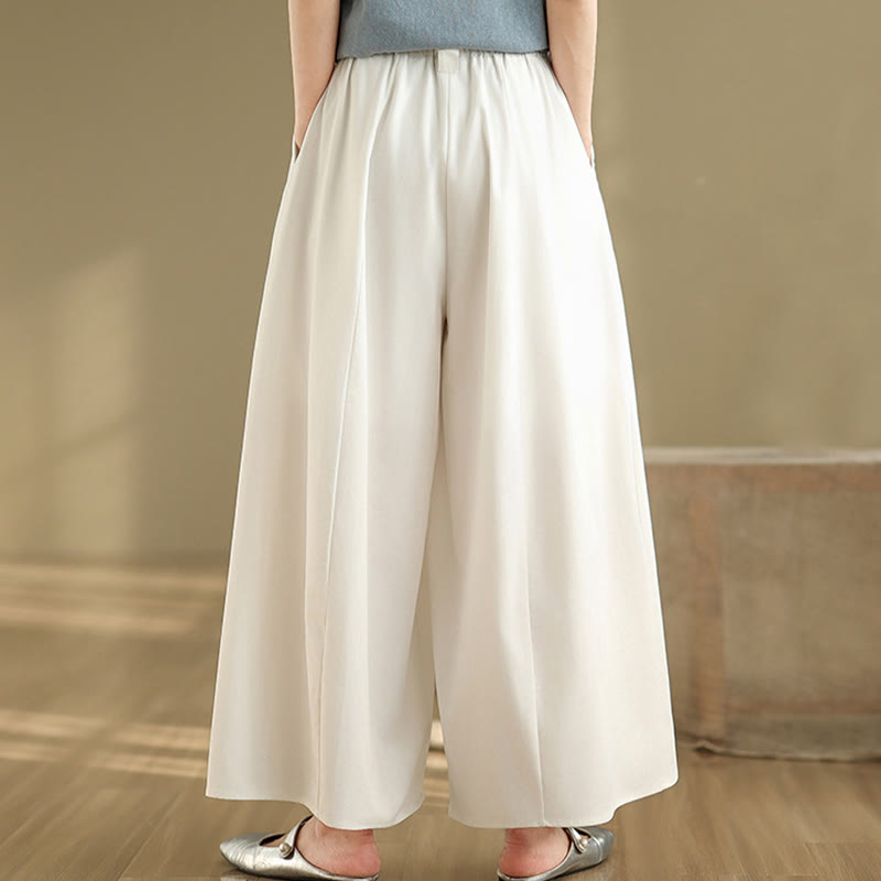 Breathable Split Wide-Leg Grounding Pants with Pockets