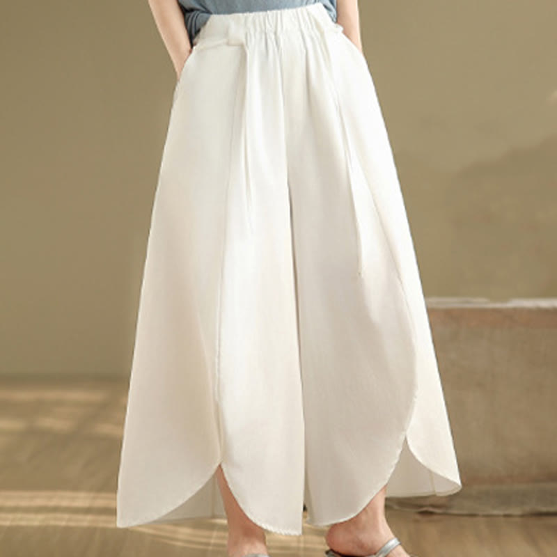 Breathable Split Wide-Leg Grounding Pants with Pockets