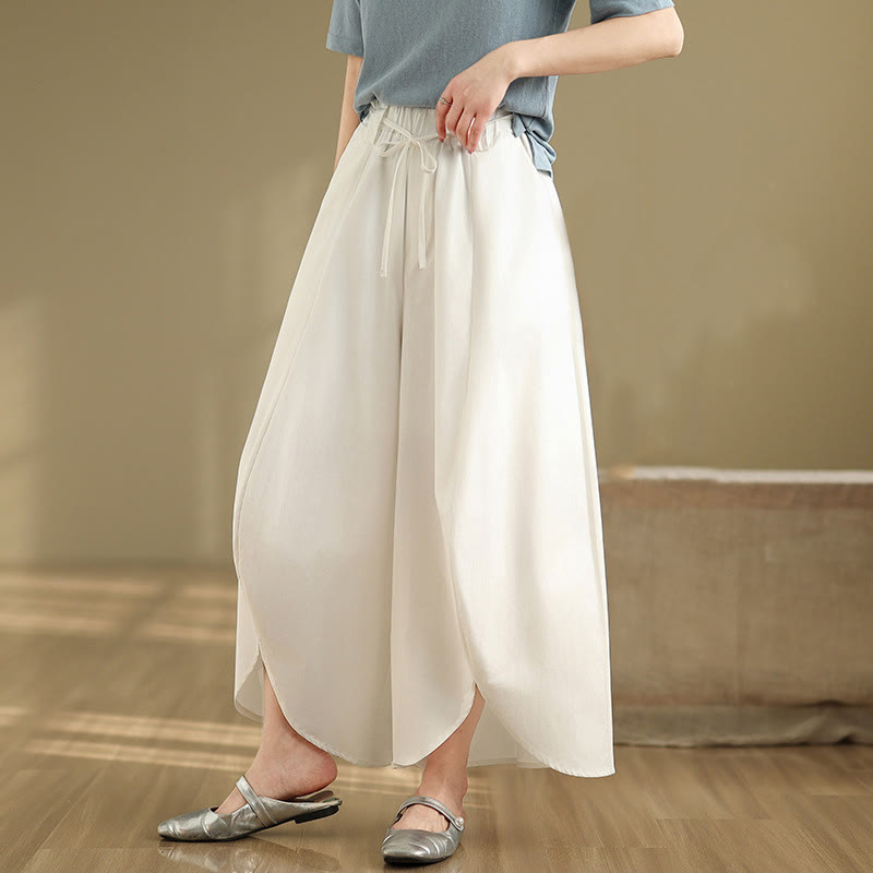 Breathable Split Wide-Leg Grounding Pants with Pockets