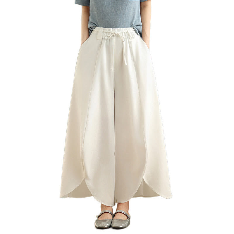 Breathable Split Wide-Leg Grounding Pants with Pockets