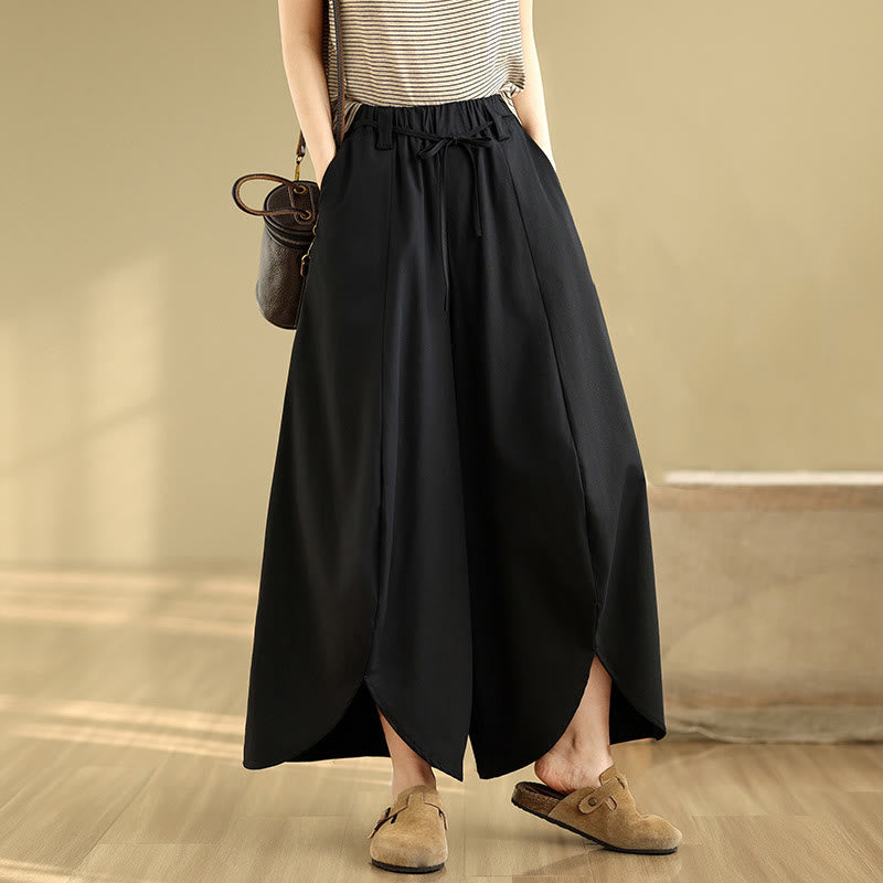 Breathable Split Wide-Leg Grounding Pants with Pockets