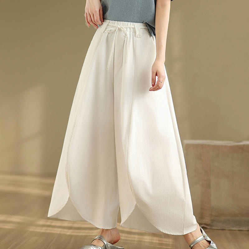 Breathable Split Wide-Leg Grounding Pants with Pockets