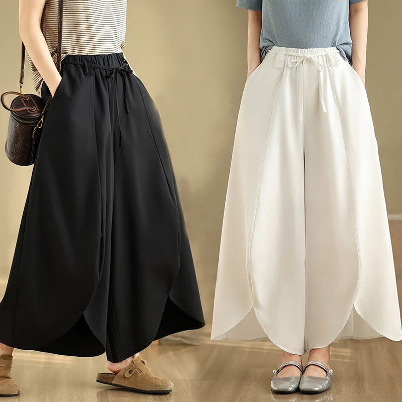 Breathable Split Wide-Leg Grounding Pants with Pockets