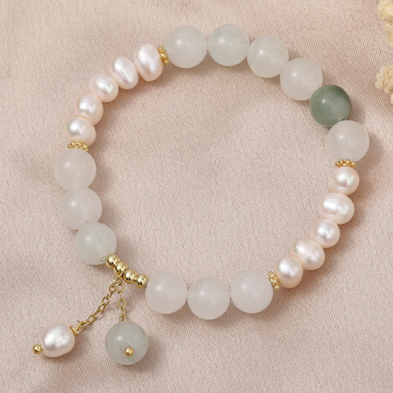 Tianshan Jade Pearl Abundance Bracelet