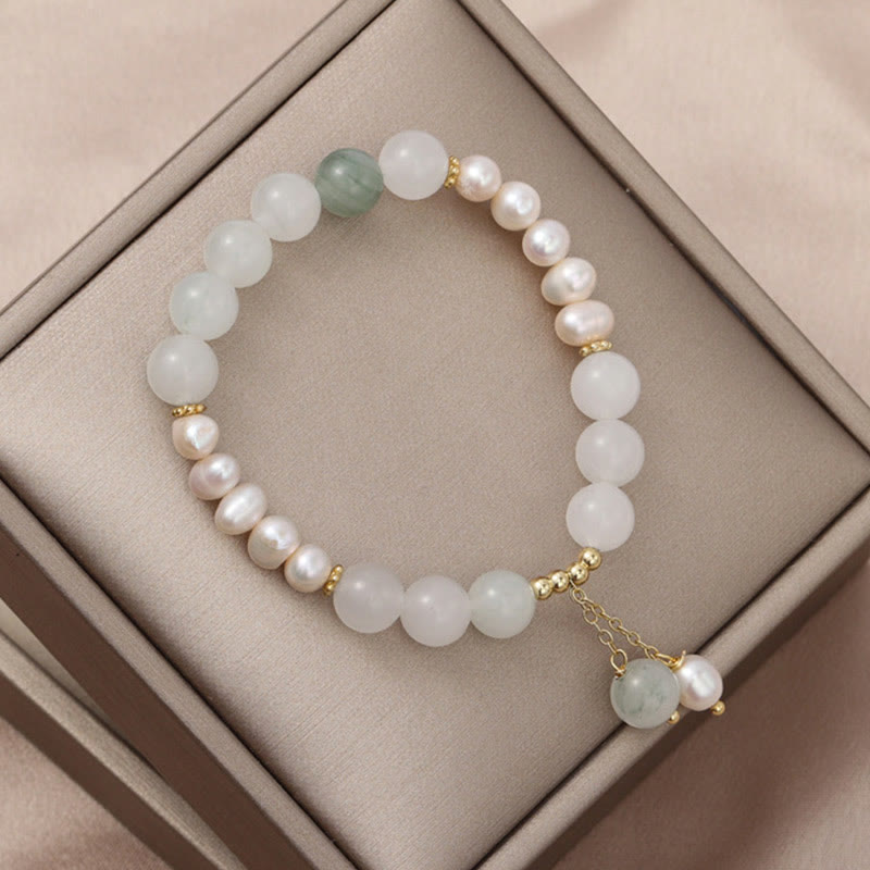 Tianshan Jade Pearl Abundance Bracelet
