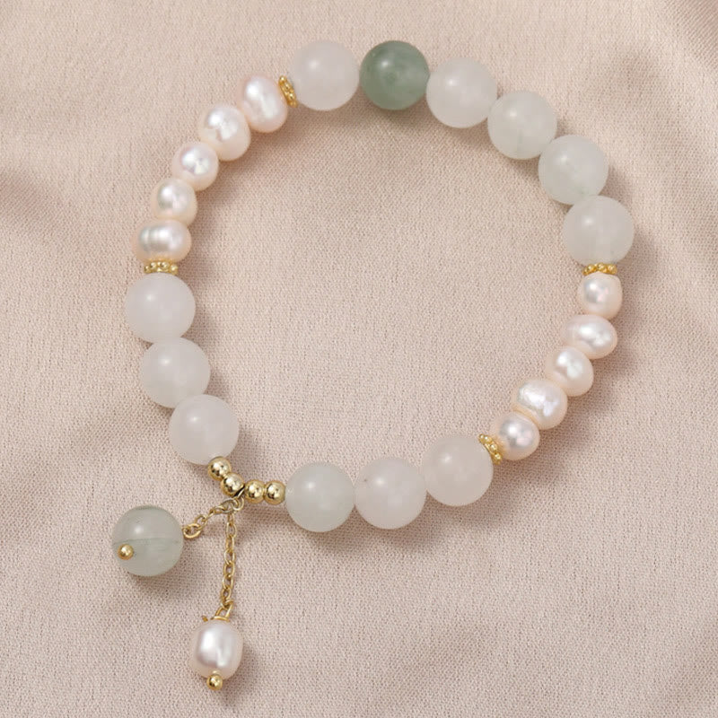 Tianshan Jade Pearl Abundance Bracelet
