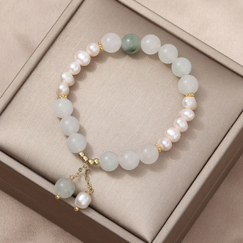 Tianshan Jade Pearl Abundance Bracelet