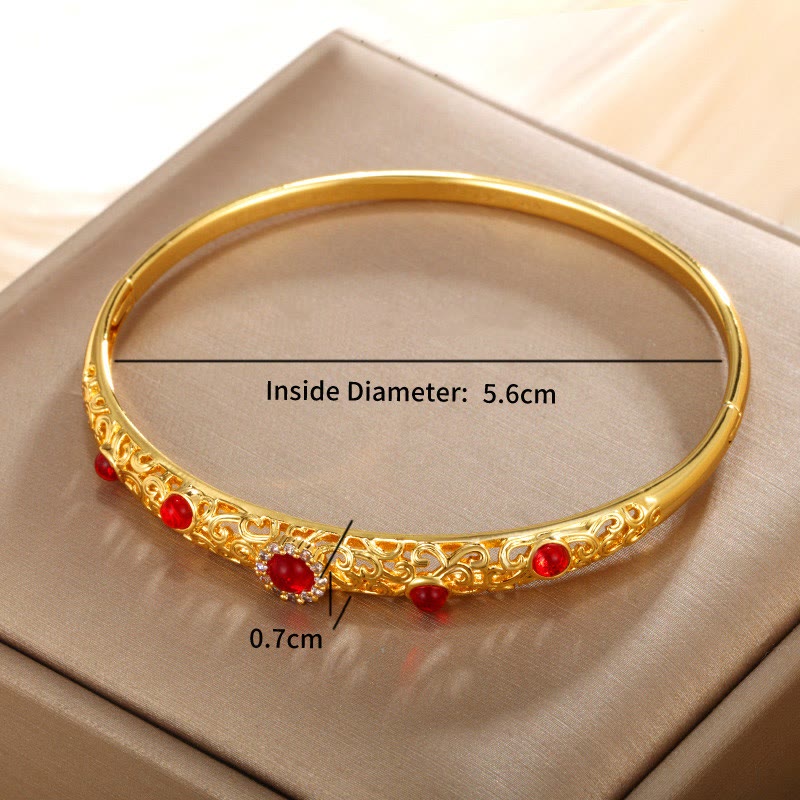 Vine Design Alloy Zircon Luck Bracelet Bangle