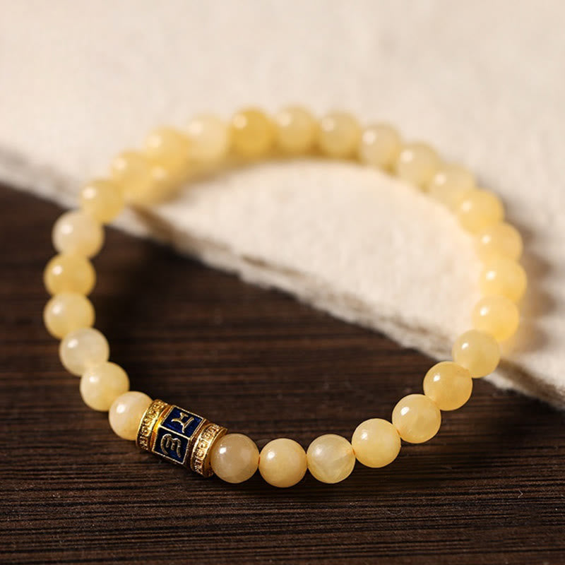 Topaz Beads Om Mani Padme Hum Fortune Bracelet