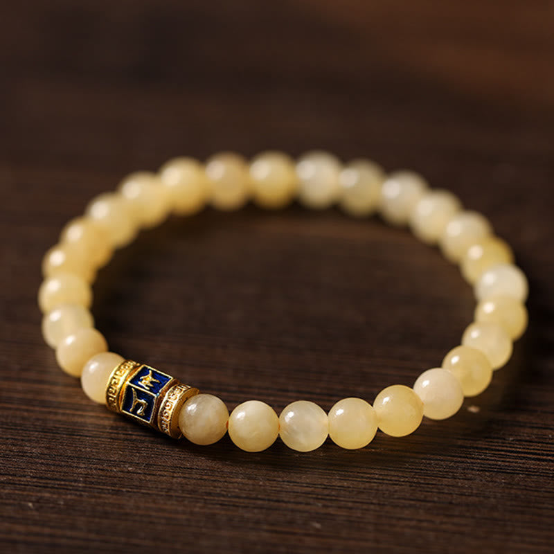 Topaz Beads Om Mani Padme Hum Fortune Bracelet