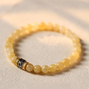 Topaz Beads Om Mani Padme Hum Fortune Bracelet
