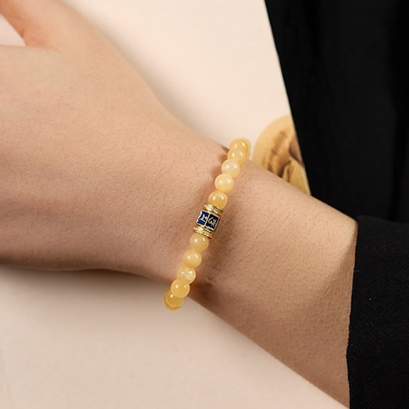 Topaz Beads Om Mani Padme Hum Fortune Bracelet