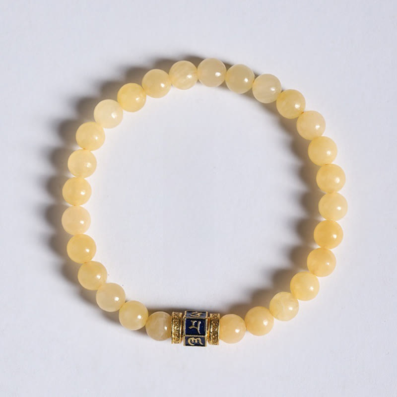 Topaz Beads Om Mani Padme Hum Fortune Bracelet