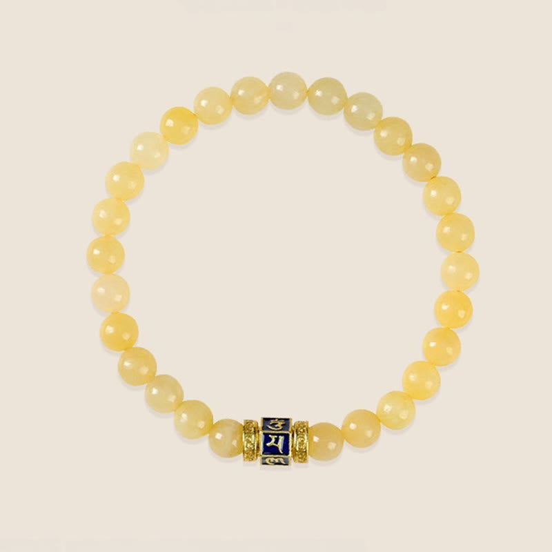 Topaz Beads Om Mani Padme Hum Fortune Bracelet