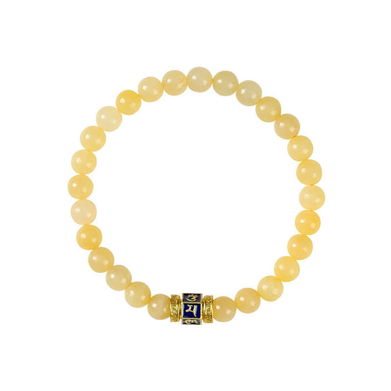 Topaz Beads Om Mani Padme Hum Fortune Bracelet