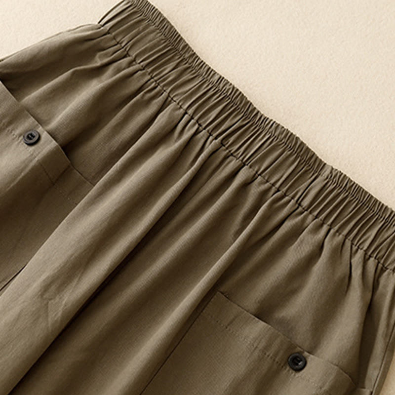 Women's Breathable Cotton Wide-Leg Meditation Pants