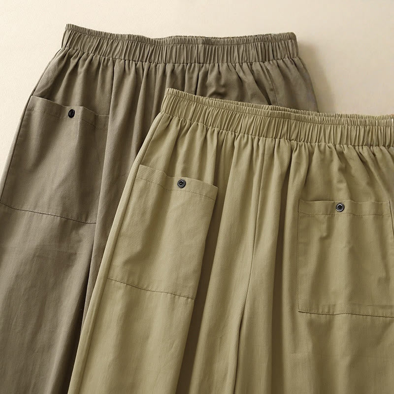 Women's Breathable Cotton Wide-Leg Meditation Pants