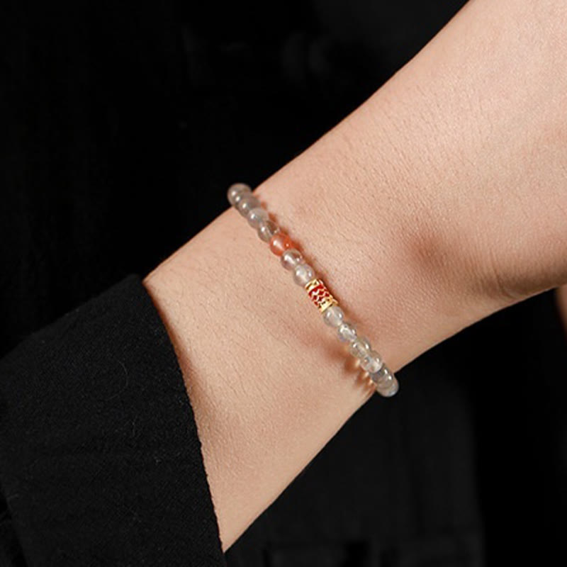 Ultra-Thin Moonstone Koi Fish Healing Bracelet