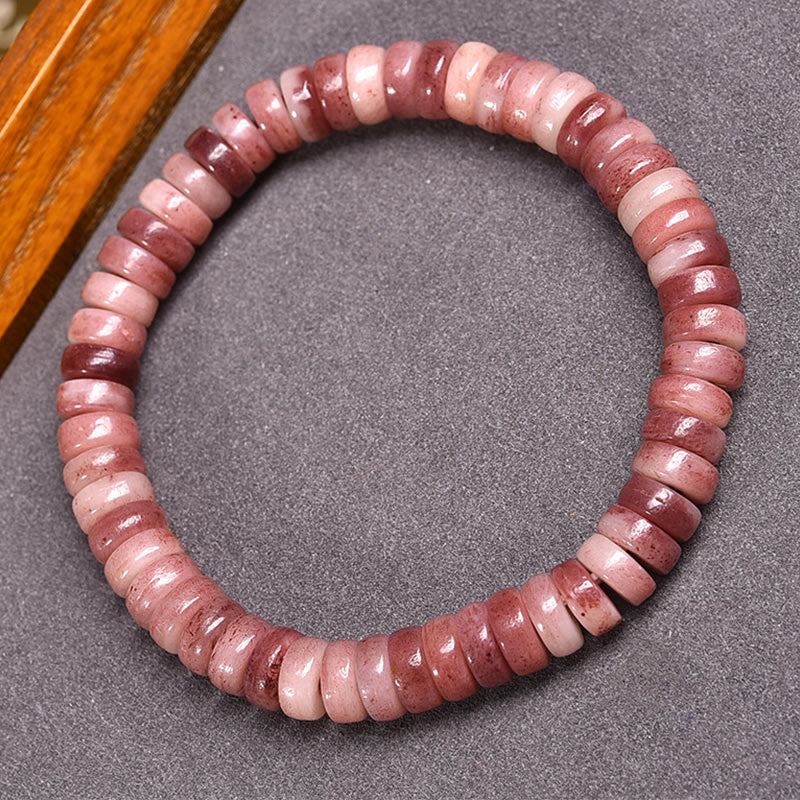 Handmade Tibetan Camel Bone Purple Blood Beads Bracelet