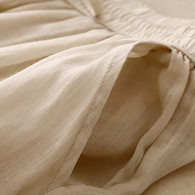 Breathable Cotton Wide-Leg Grounding Meditation Pants