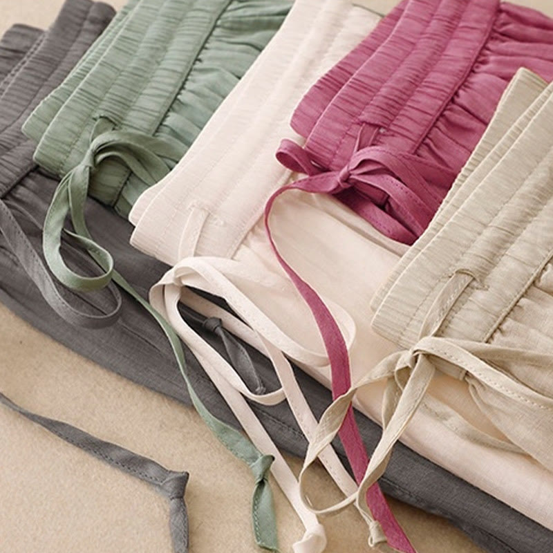Breathable Cotton Wide-Leg Grounding Meditation Pants
