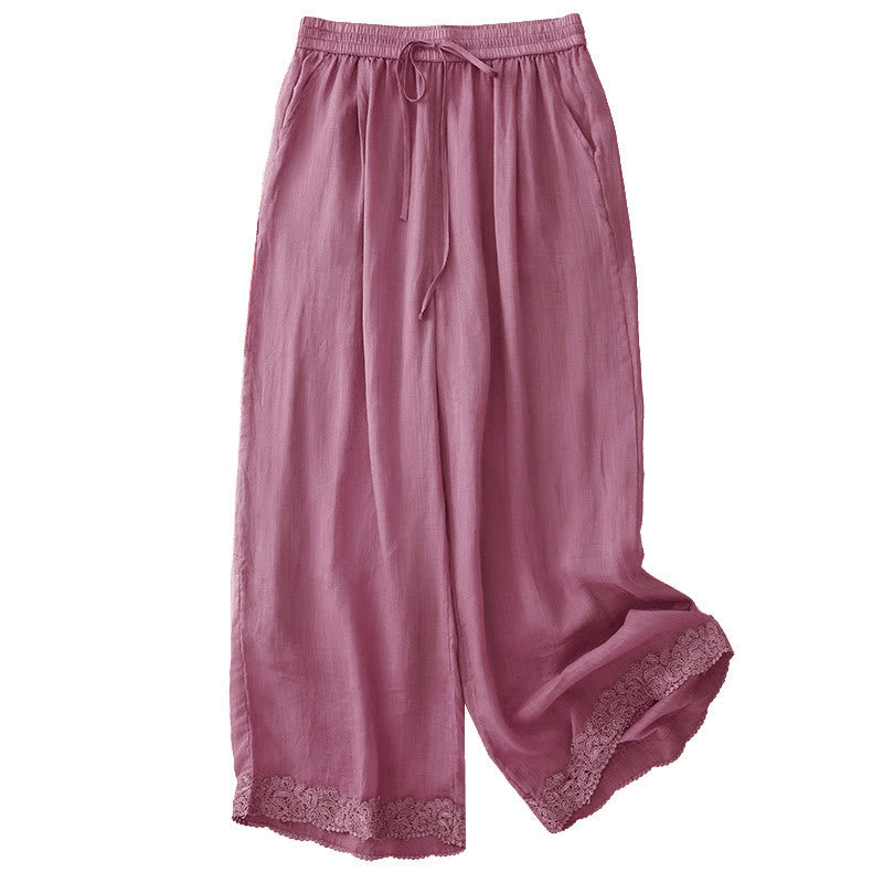 Breathable Cotton Wide-Leg Grounding Meditation Pants