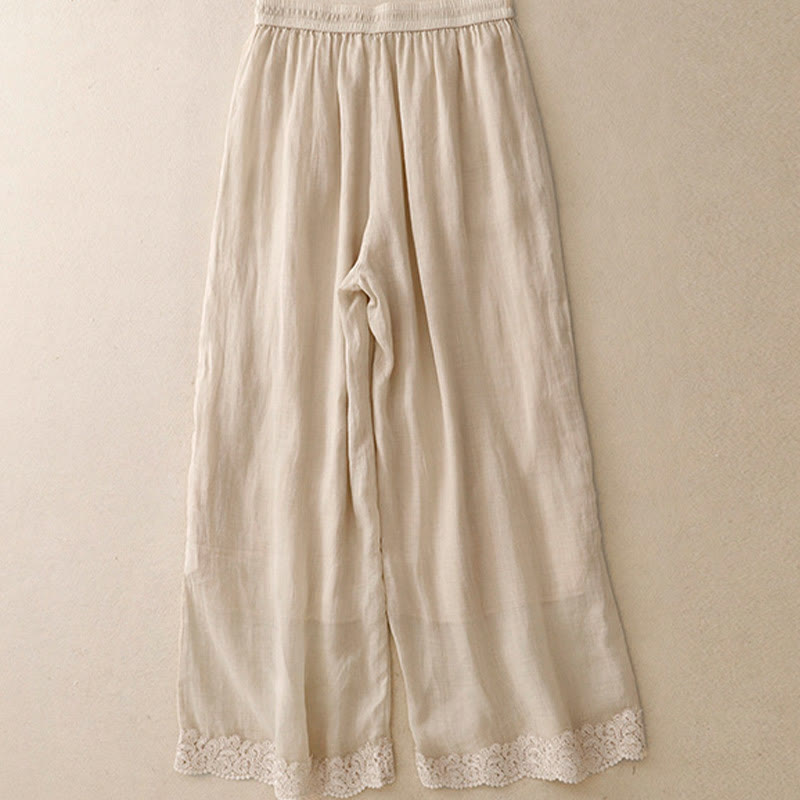 Breathable Cotton Wide-Leg Grounding Meditation Pants